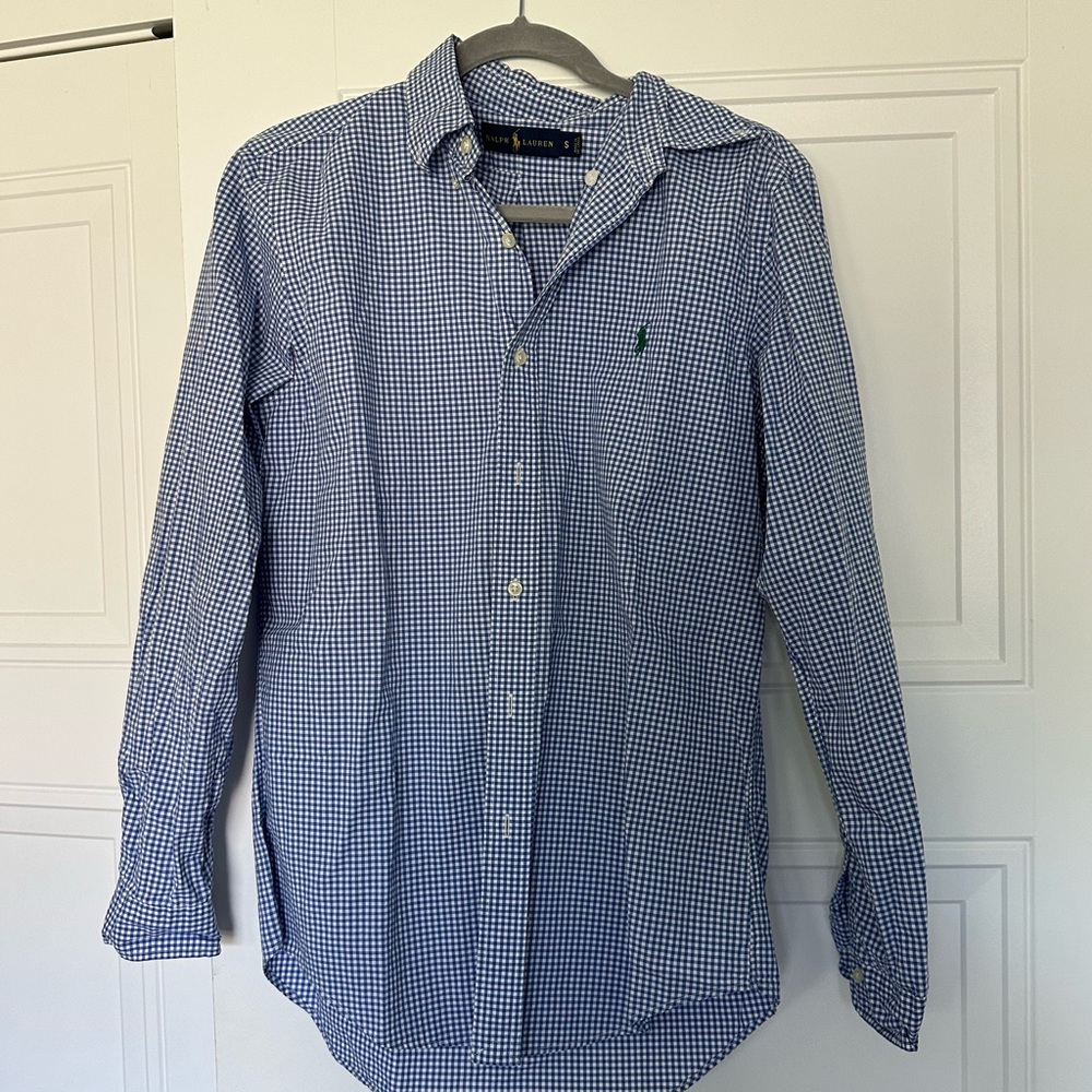 Polo Ralph Lauren Navy Checkered Button Down Shirt